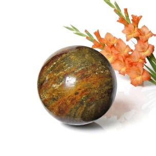 Avika Natural Yellow Jasper Gemstone Sphere Ball — Hand-Polished Healing Crystal for Reiki & Vastu