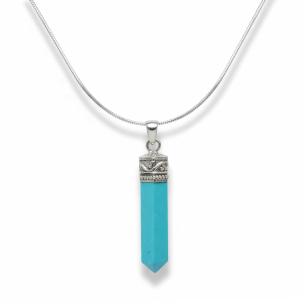 Avika Natural Energized Fancy Blue Agate Point Pendant
