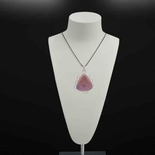 Avika Natural Rhodonite Free Shape Pendant -I
