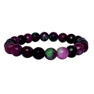 Avika Heat Processed Ruby Zoisite 8 mm Bead Bracelet Designer 1