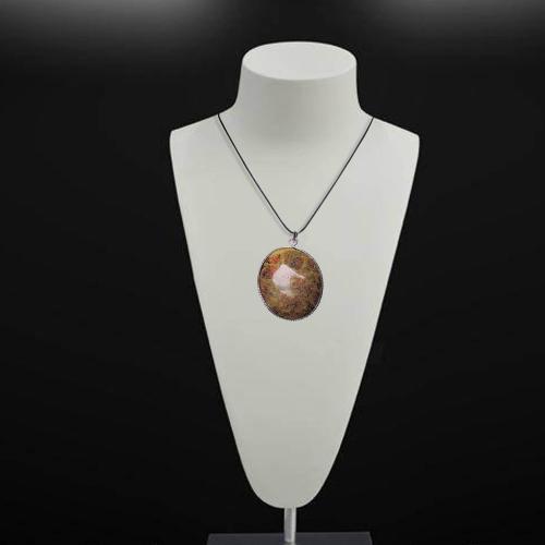 Avika Natural Unakite Energy Oval Pendant