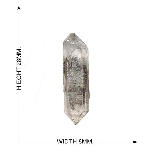 Avika Natural Energized Phantom Quartz Double Point Reiki Pencil (Pack pf 1 pc)