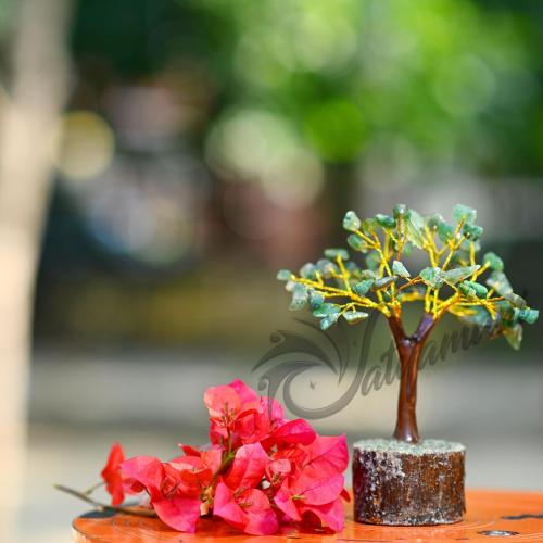 Avika Natural Energized Green Jade M-seal Small Crystal Tree