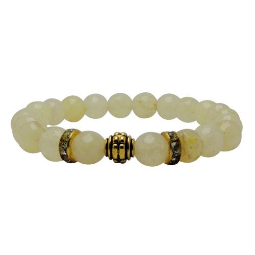 Avika Heat Processed Calcite 8 mm Bead Bracelet Designer 3