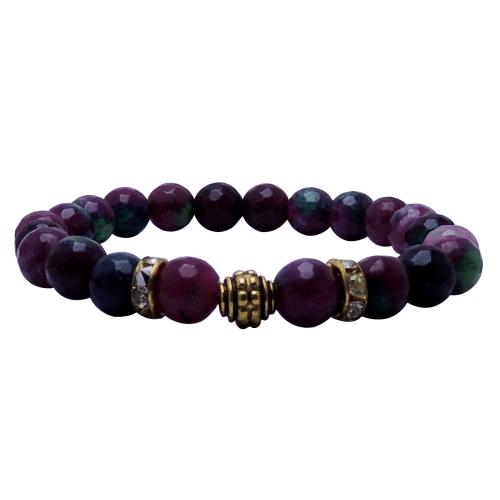 Avika Heat Processed Ruby Zoisite 8 mm Bead Bracelet Designer 3
