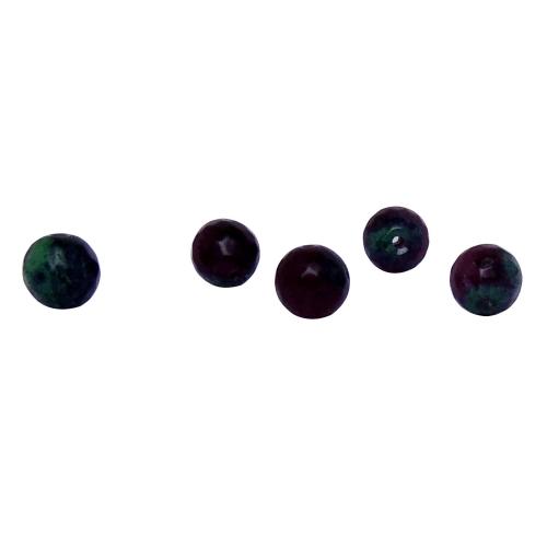 Avika Heat Processed Faceted Ruby Zoisite Beads 8 mm