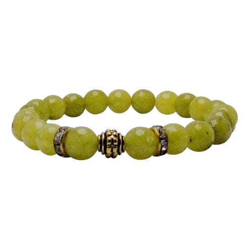 Avika Heat Processed Vesuvianite 8 mm Bead Bracelet Designer 3