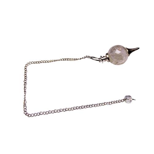 Avika Natural Clear Quartz Sphere Pendulum For Reiki Healing
