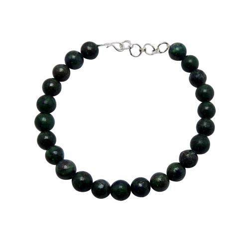 Avika Natural Non Stretchable  Shattuckite 8 mm Hook Bracelet (Pack of 1 Pc.)