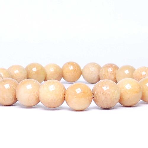 Avika Natural Peach Moonstone Beads Bracelet (Pack of 1Pc)